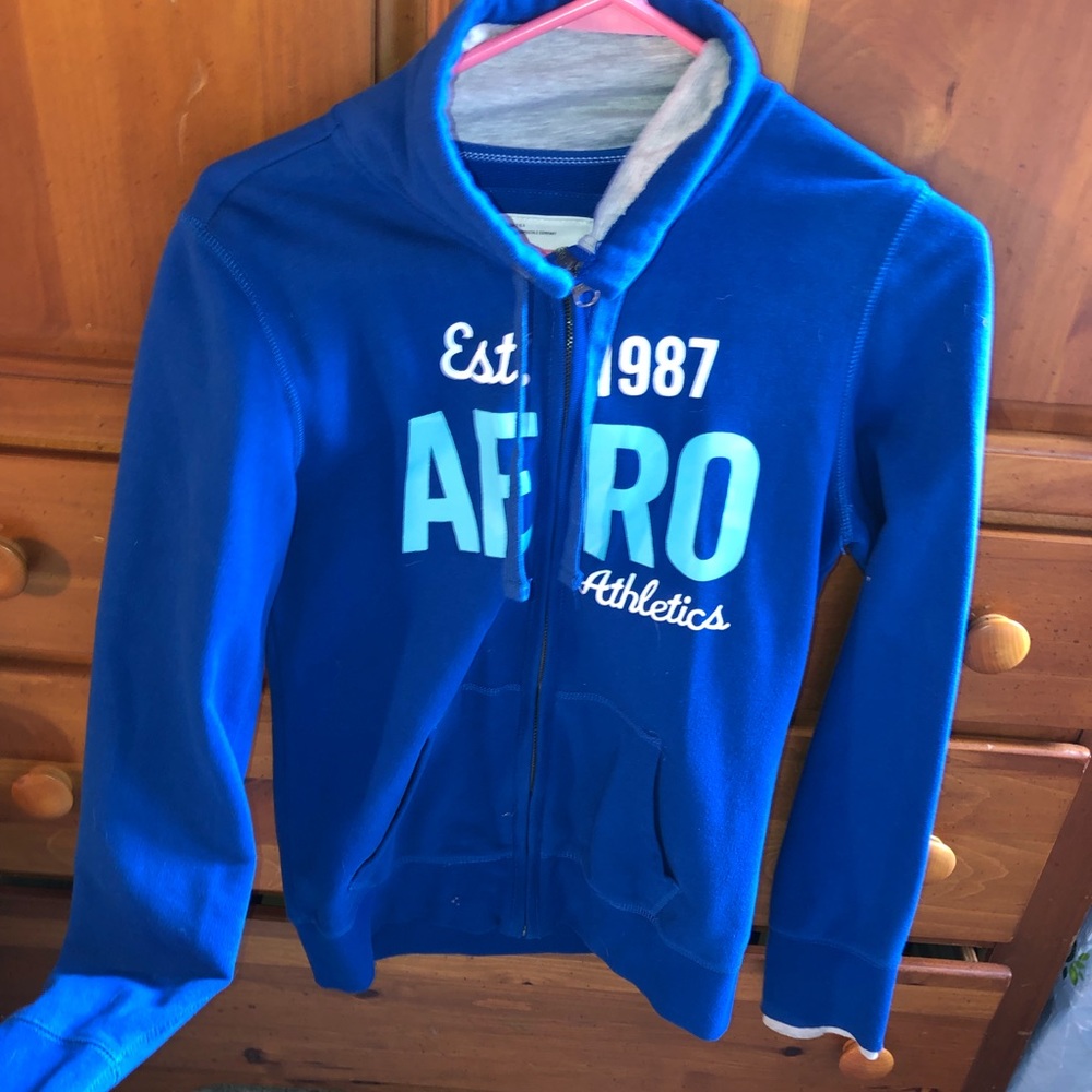 Blue zip up jacket